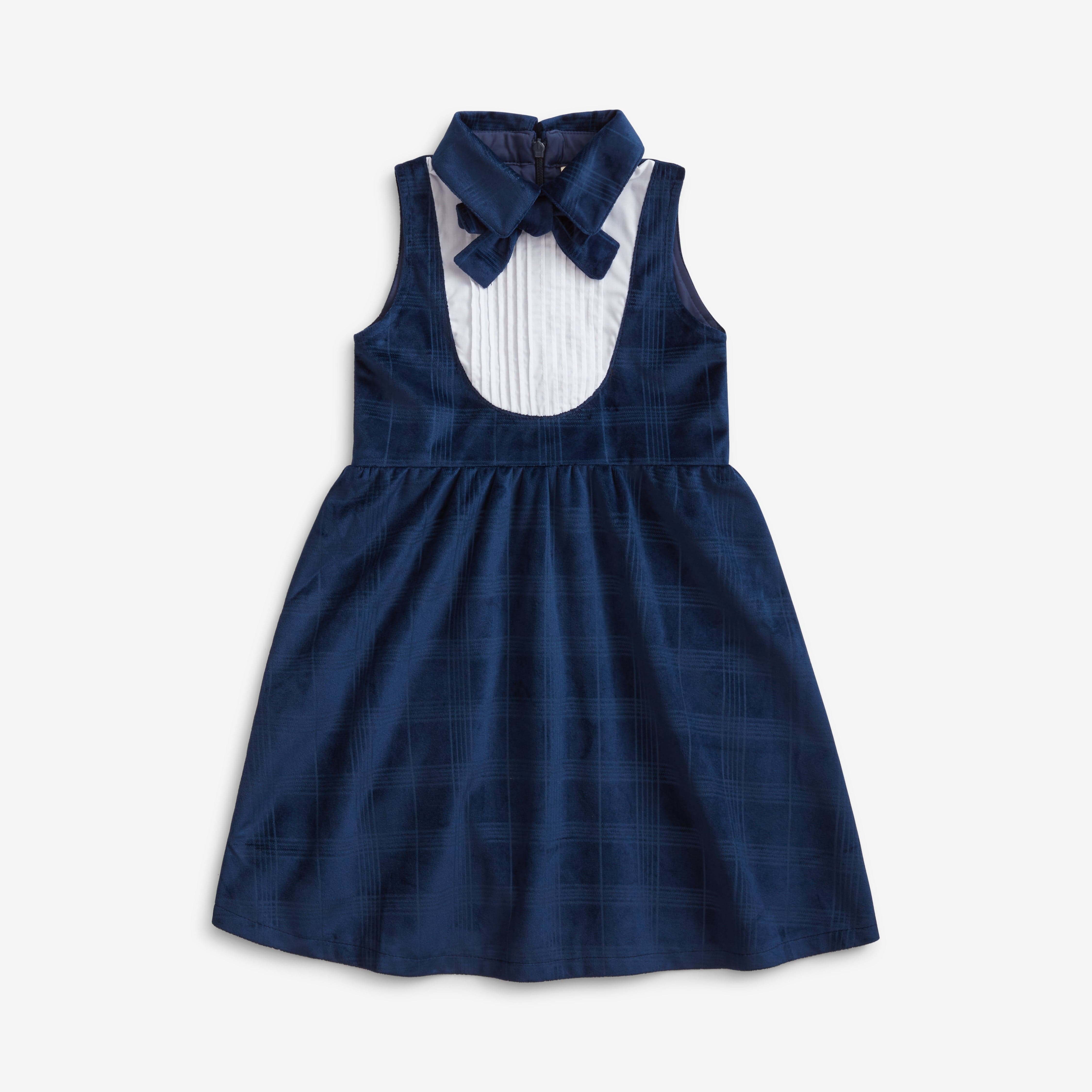 Appaman Best Quality Kids Clothing Web Exclusive Girls Holiday Tuxedo Dress | Blue Velvet Windows