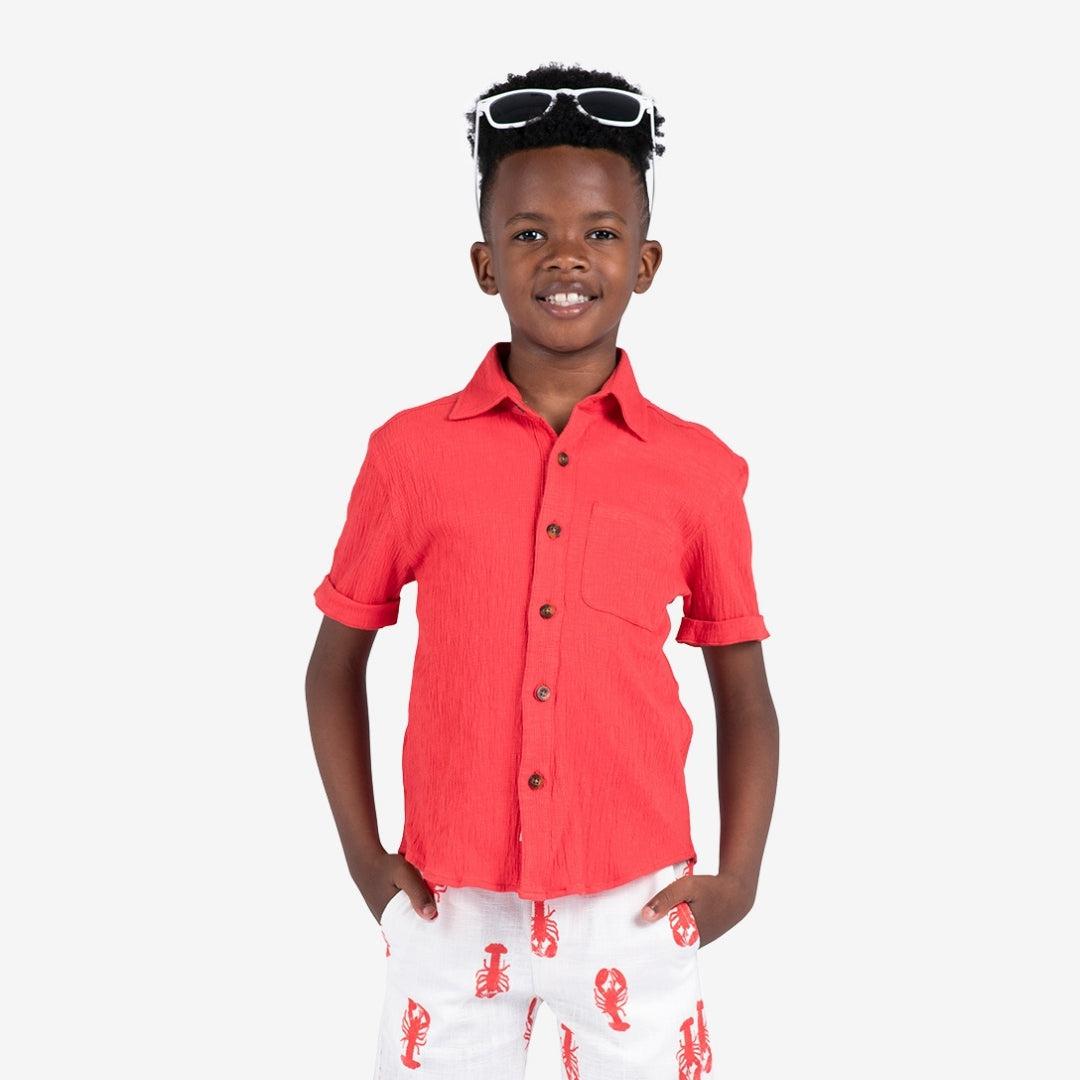 Appaman Best Quality Kids Clothing Fine Tailoring Shirts Beach Shirt | Coral