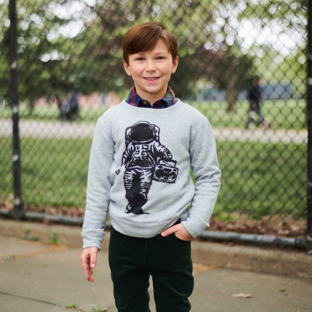 Appaman Best Quality Kids Clothing Boys Sweater/Hoodie Revel Crewneck | Space Jams