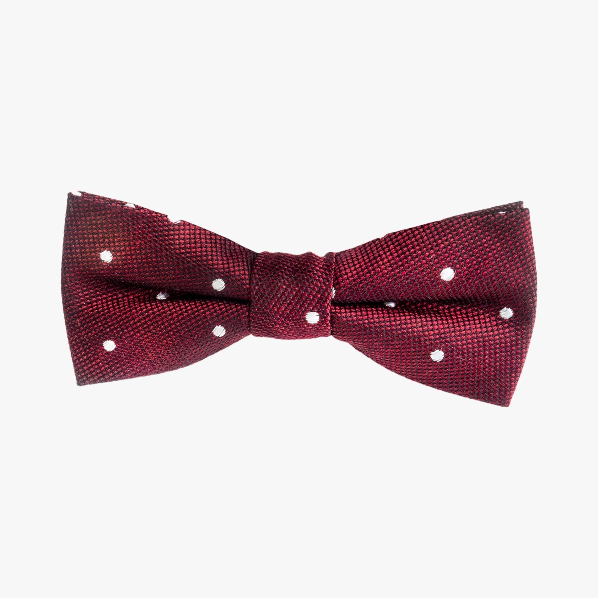 Appaman Best Quality Kids Clothing Fine Tailoring Accessories Silk Bow Tie | Burgundy Dots