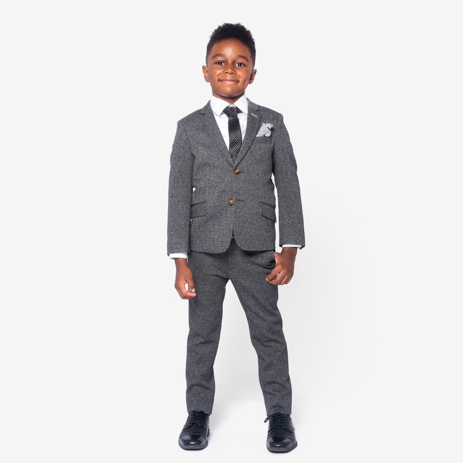 Appaman Best Quality Kids Clothing Fine Tailoring Bottoms Stretchy Suit Pant | Noir Micro Plaid