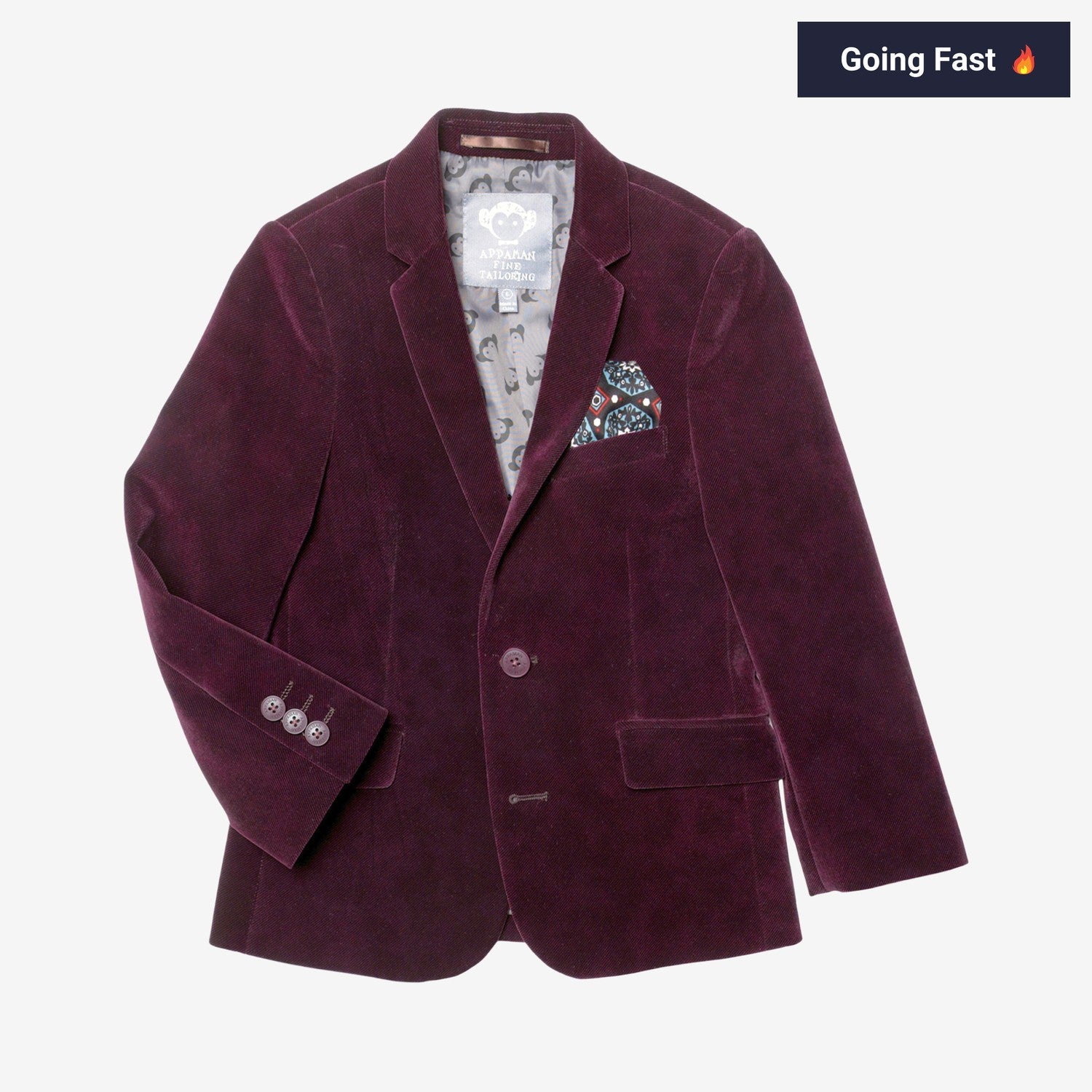 Appaman Best Quality Kids Clothing Fine Tailoring Jacket Suit Blazer | Merlot Velvet